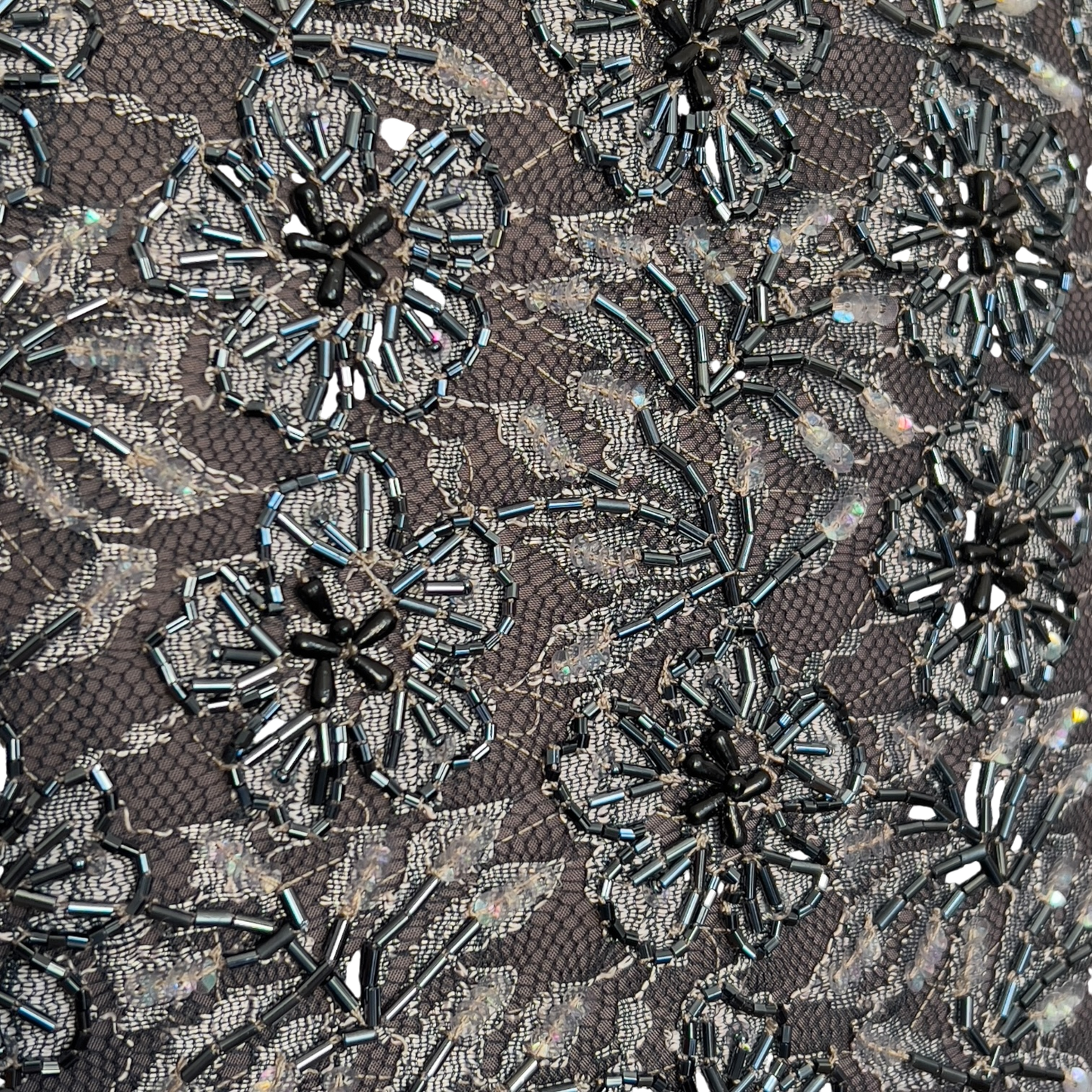 Grey Beaded Dress Alexander McQueen 1990s