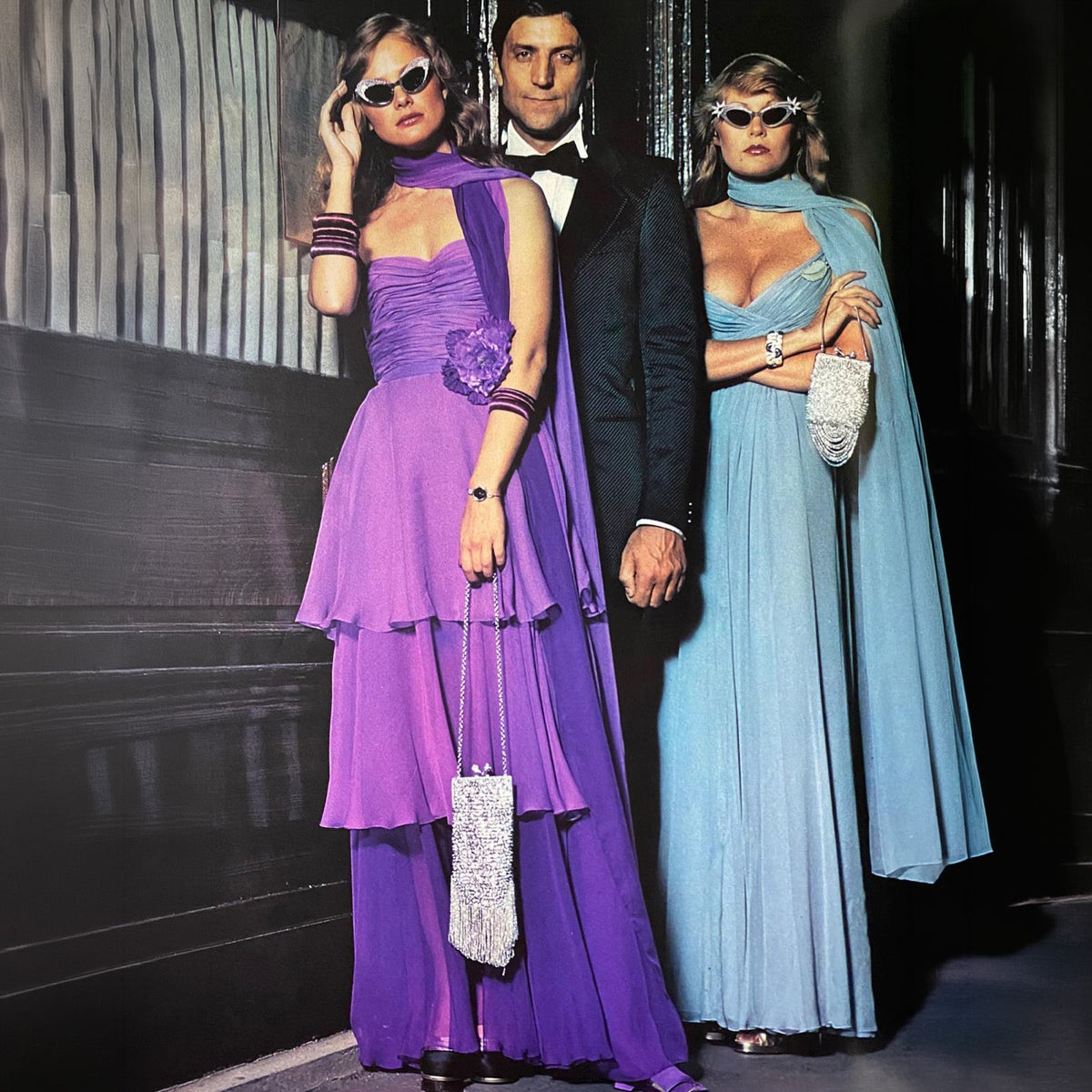 Red Ruched Jersey Maxi Dress Loris Azzaro 1973