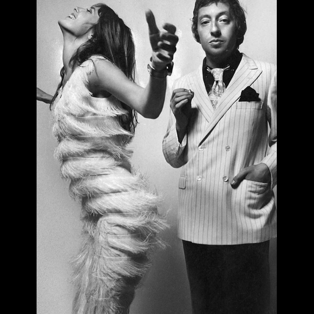White Fringe Dress Loris Azzaro 1969