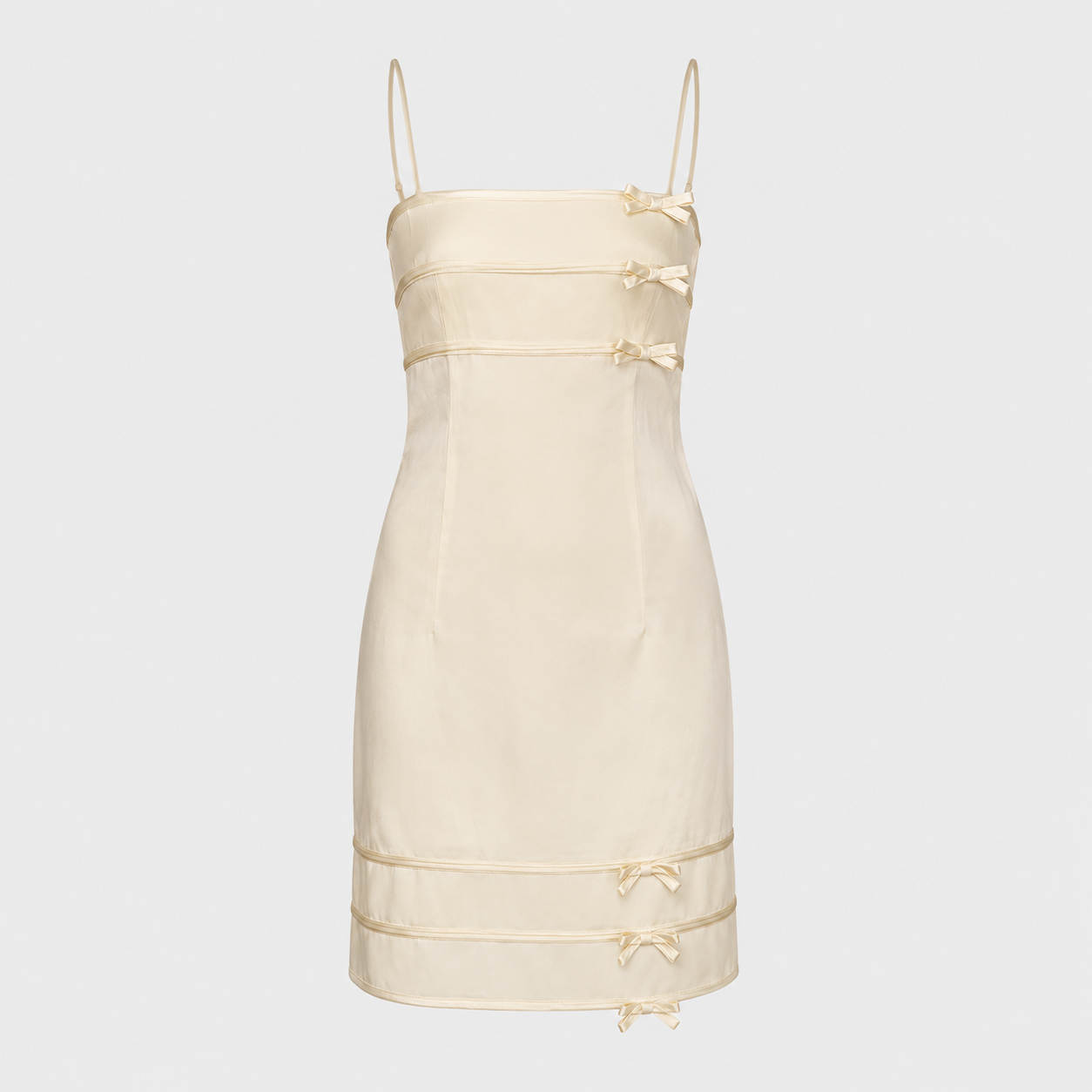 Yellow Butter Satin Dress Moschino 2000