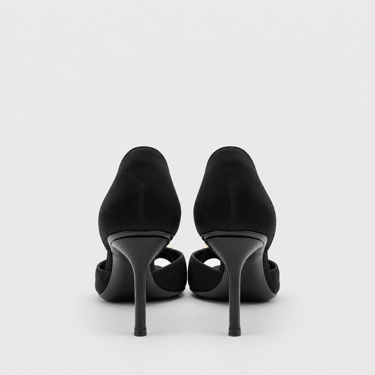 Black Satin D'orsay Heels with Crystal Horsebit Gucci 2004 by Tom Ford