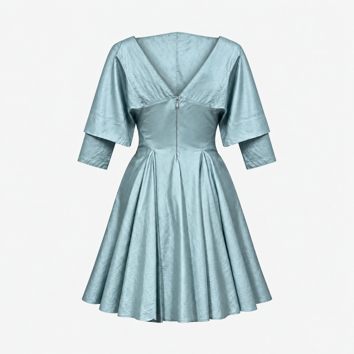 Light Blue Nylon Skater Mini Dress Alaïa SS 1988