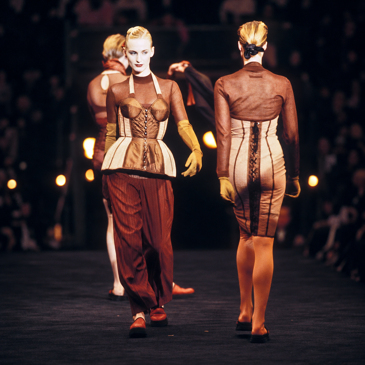 Black Lace Cone Bra Bustier Jean Paul Gaultier SS 1988