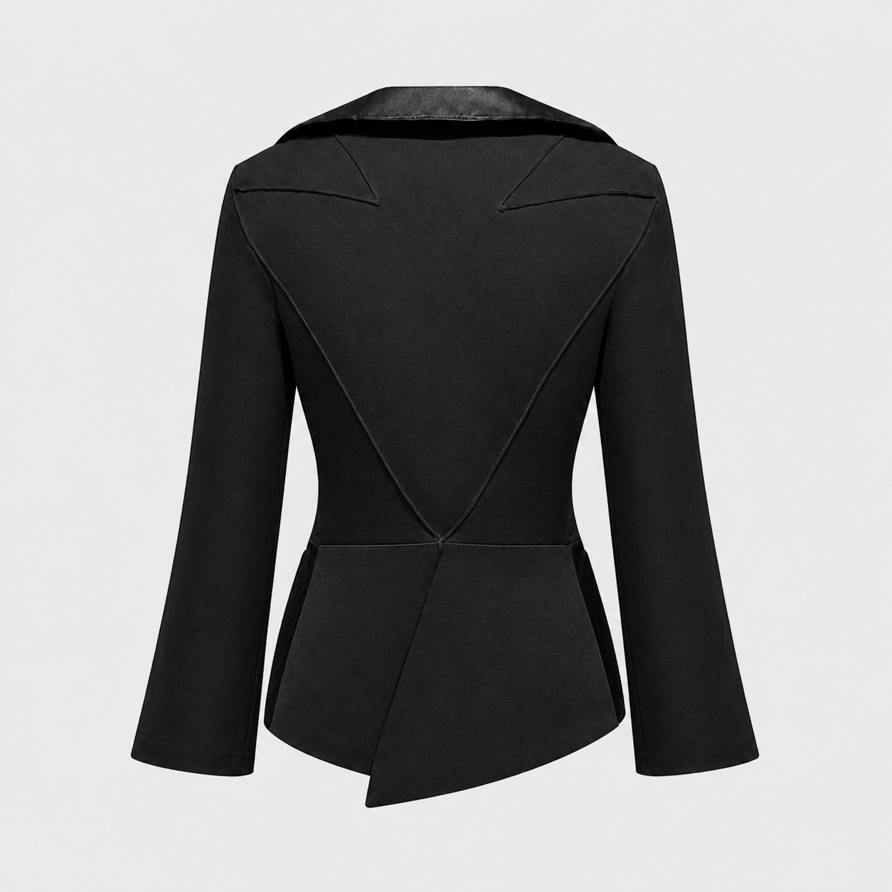 Black Satin Sculpted Jacket Thierry Mugler FW 1979 by Azzedine Alaia