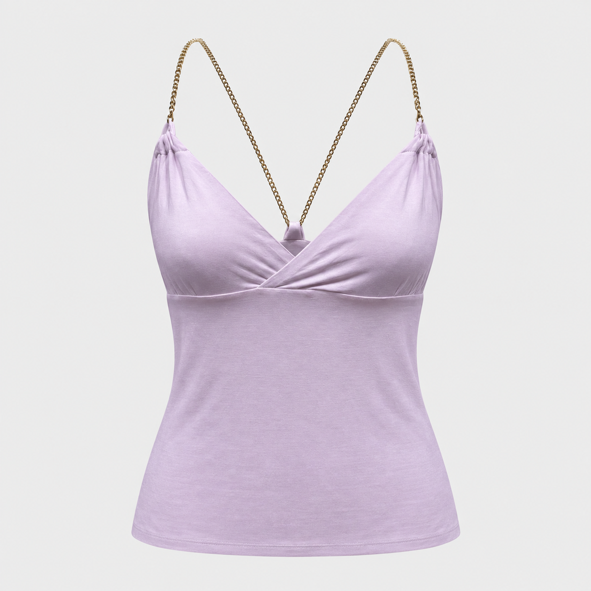 Lilac Jersey Chain-Strap Top Versace 2000s