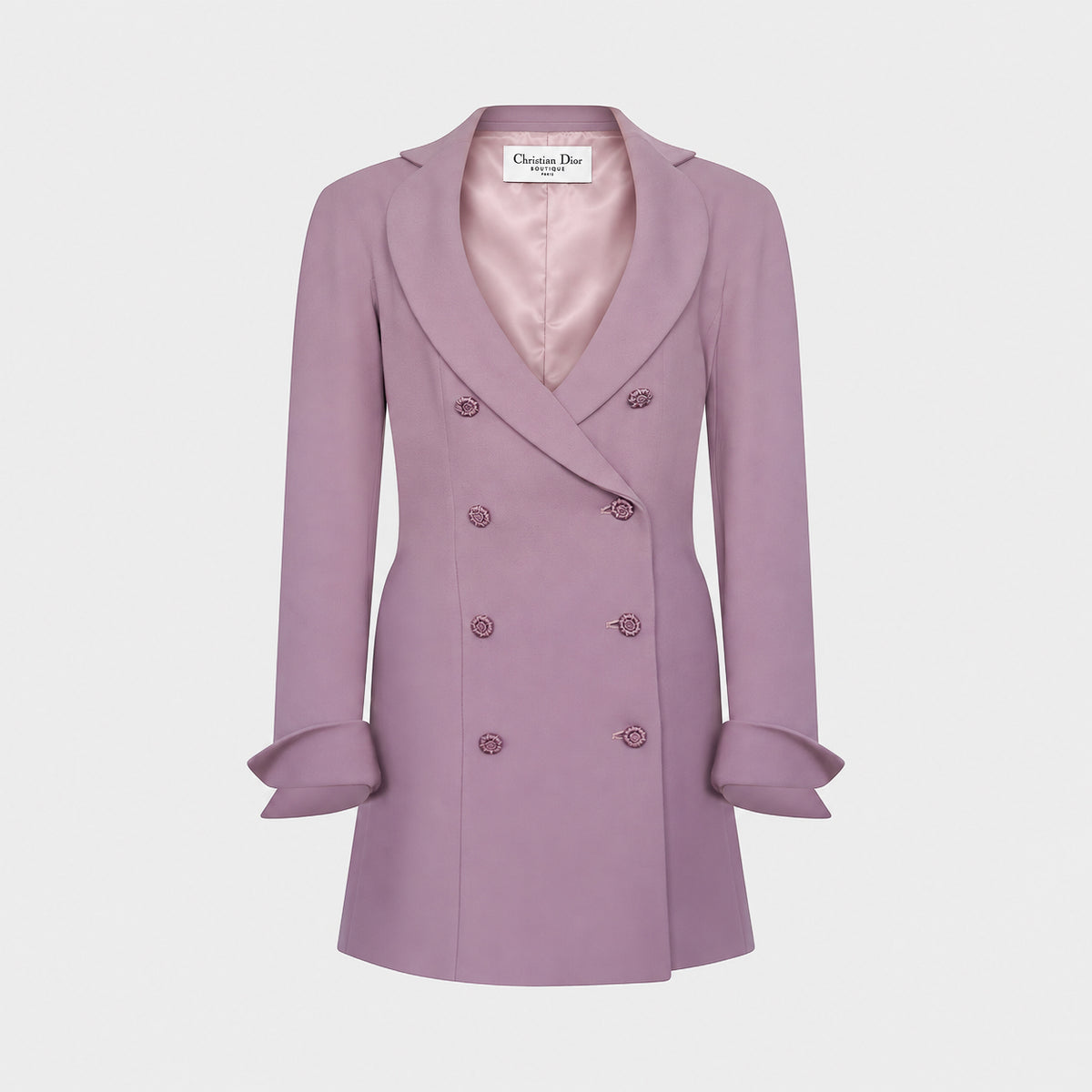 Long Pink Double-Breasted Jacket Christian Dior FW 1997 by John Galliano