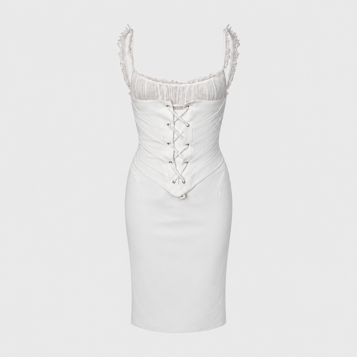 White Corsetted Dress Thierry Mugler SS 1991