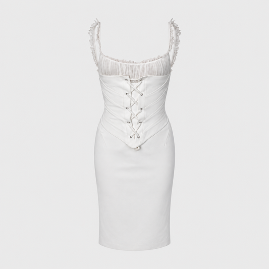White Corsetted Dress Thierry Mugler SS 1991