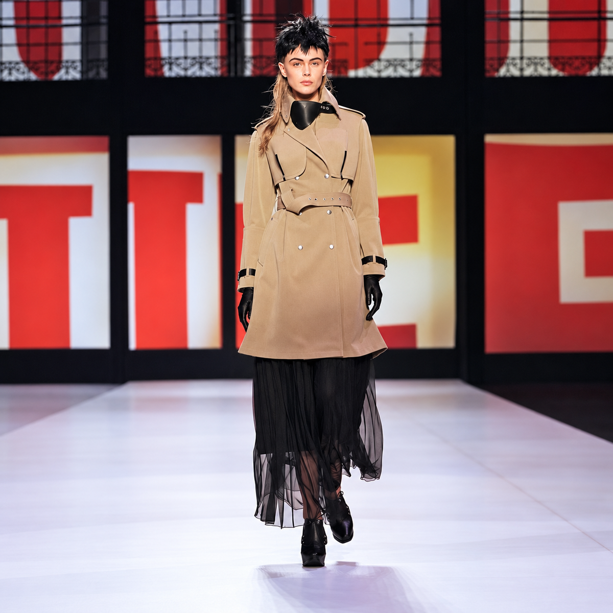 Black Lace-Up Heeled Ankle Boots Jean-Paul Gaultier FW 2013