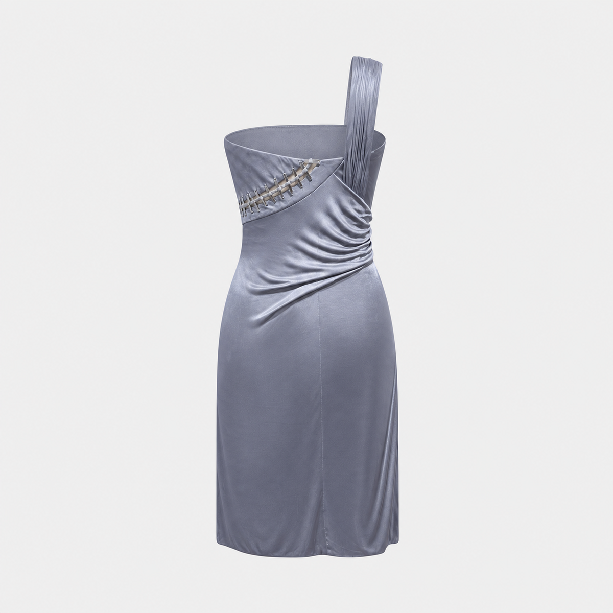Grey Embellished Draped Dress Versace FW 2009
