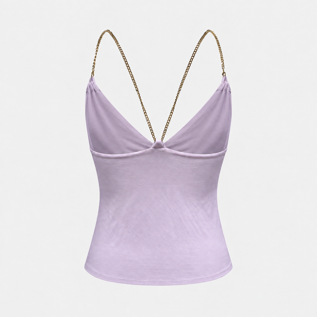 Lilac Jersey Chain-Strap Top Versace 2000s