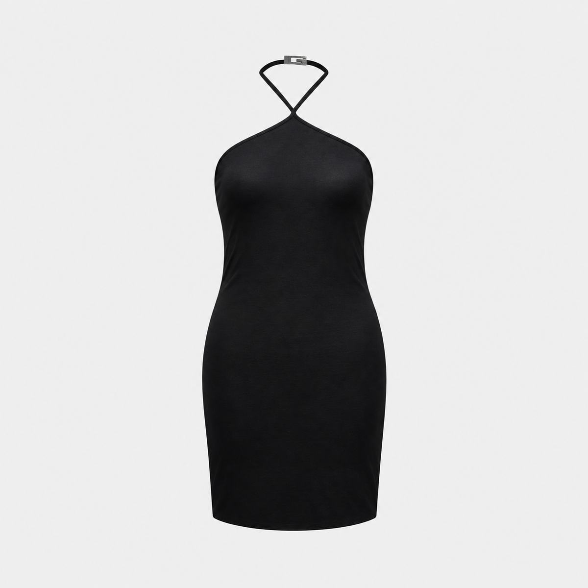 Black Bodycon Halter Mini Dress Gucci FW 1998 by Tom Ford