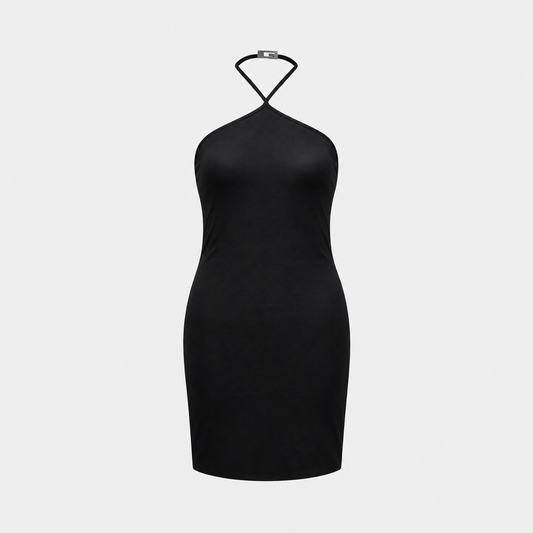 Black Bodycon Halter Mini Dress Gucci FW 1998 by Tom Ford