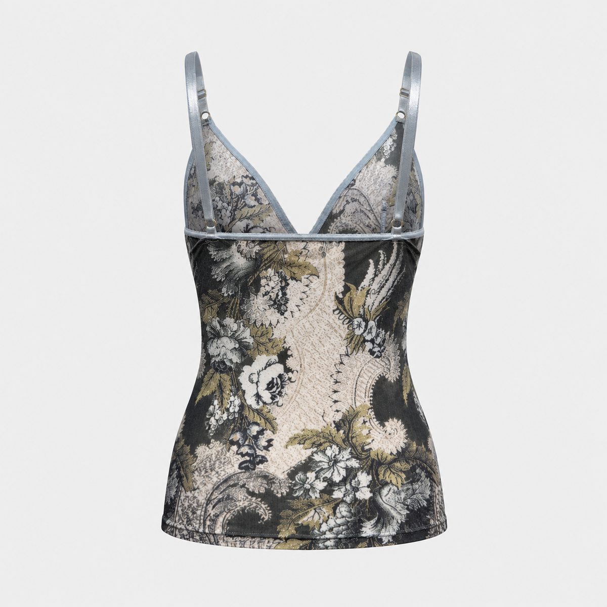 Green Floral Tank Top Roberto Cavalli FW 2001