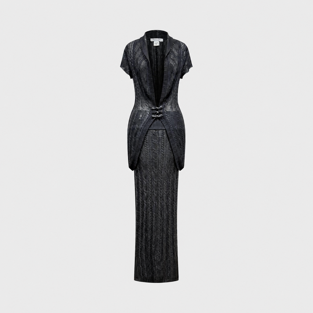 Black Knit Top & Skirt Christian Dior SS 1999 by John Galliano