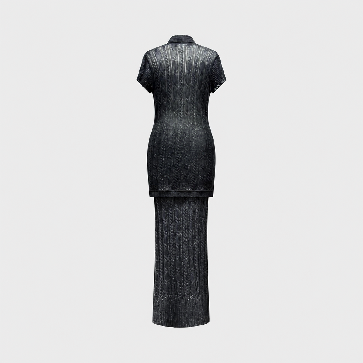 Black Knit Top & Skirt Christian Dior SS 1999 by John Galliano