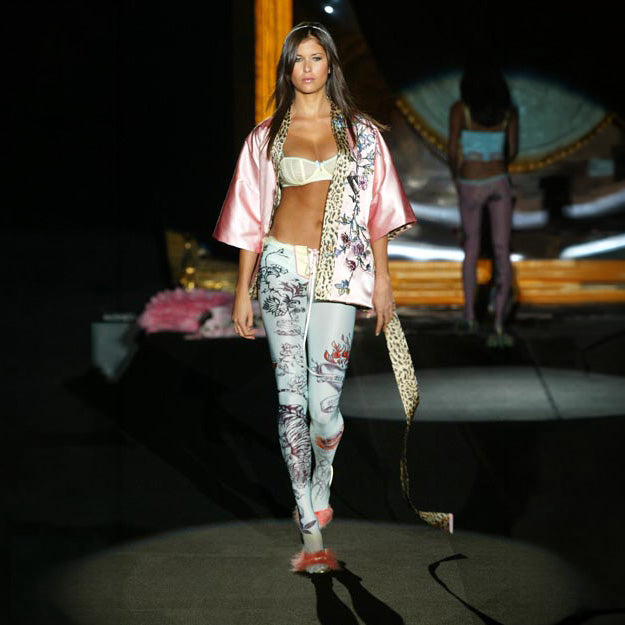 White Tattoo Print Jeans Roberto Cavalli SS 2003